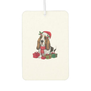 Désodorisant Pour Voiture Drôle Basset Hound Chien vêtements de Noël Santa H