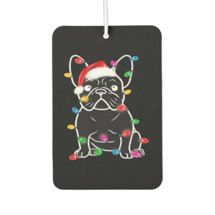 Désodorisant Pour Voiture Drôle de chien Bouledogue français arbre de Noël l