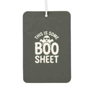 Désodorisant Pour Voiture Drôle de feuille de Boo fantôme Halloween Design_1