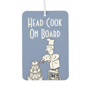 Désodorisant Pour Voiture Drôle Head Cook Cartoon