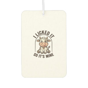 Désodorisant Pour Voiture Drôle Je L'ai Léché Vache Design De T-Shirt De Fer