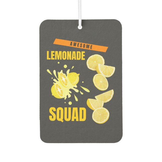 Désodorisant Pour Voiture Drôle Vrai Citron Juice Stand Crew Lemonade Squad (Devant)