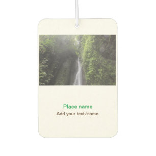 Désodorisant Pour Voiture eau océan plage photo ajouter nom texte place été