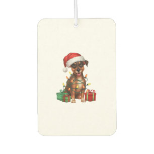 Désodorisant Pour Voiture Éclairage de Noël Chapeau Miniature Pinscher Chien