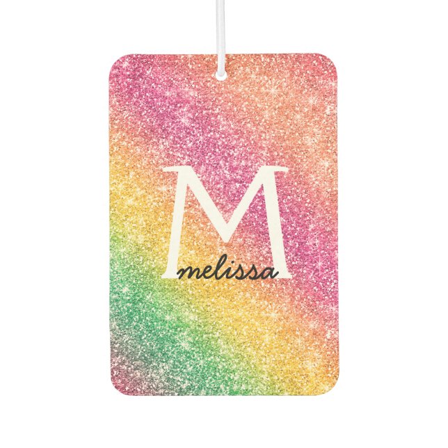 Désodorisant Pour Voiture Éclat arc-en-ciel rose jaune (Devant)