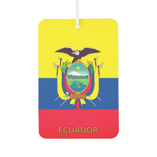 Désodorisant Pour Voiture Ecuador Flag (Devant)