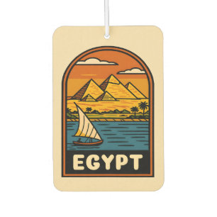 Désodorisant Pour Voiture Égypte Vintage voyage rétrograde Pyramide Nil