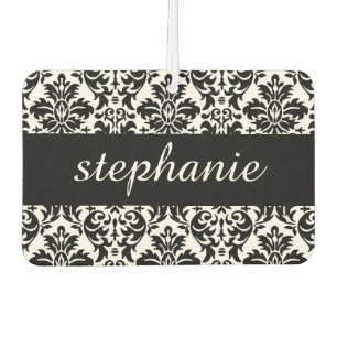Désodorisant Pour Voiture Elégants modèles Damask avec noir et blanc