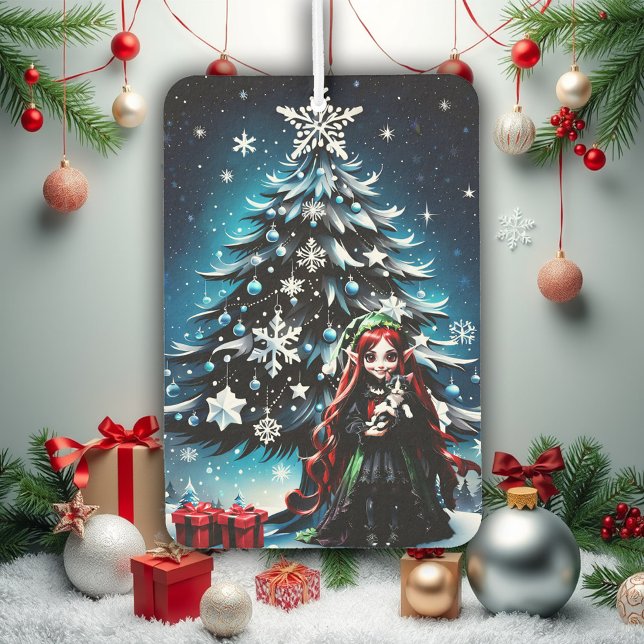 Désodorisant Pour Voiture Elfe de Noël avec Kitten. (Créateur téléchargé)