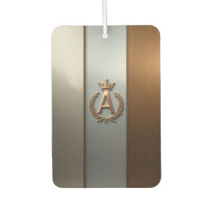 Désodorisant Pour Voiture Emblème Monogramme Doré A