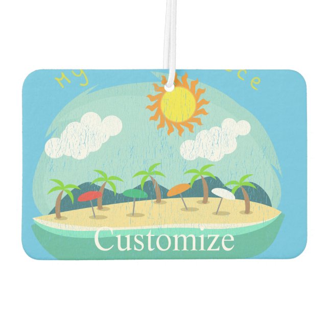 Désodorisant Pour Voiture Endroit heureux de la plage Thunder_Cove (Dos)
