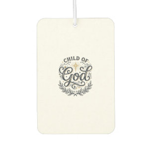 Désodorisant Pour Voiture Enfant de Dieu Design de T-Shirt Gravure Vintage_1