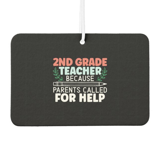 Désodorisant Pour Voiture Enseignant de 2e année Instructeur de l'école Reto (Devant)