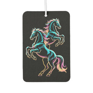 Désodorisant Pour Voiture Enseigne au néon Cheval Style Rétro Glitch