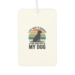 Désodorisant Pour Voiture Entraînement et détente avec mon chien Vintage ama