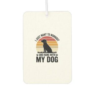 Désodorisant Pour Voiture Entraînement et détente avec mon chien Vintage ama