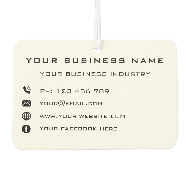 Désodorisant Pour Voiture Entreprise Promotion Air Freshener Cadeau (Devant)