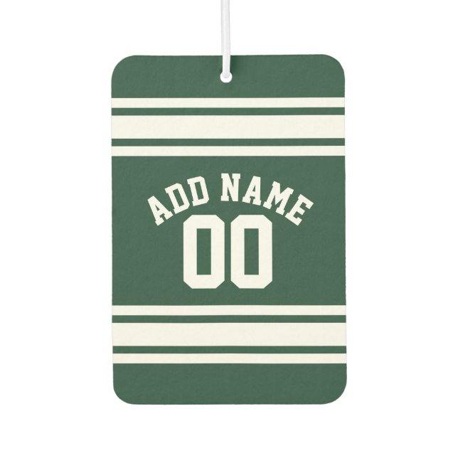 Désodorisant Pour Voiture Équipe Jersey avec nom et numéro personnalisés (Devant)