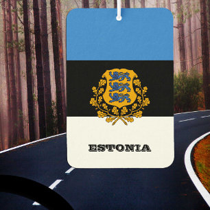 Désodorisant Pour Voiture Estonien Car Air Freshener, drapeau estonien