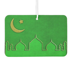 Désodorisant Pour Voiture Étoile de la Mosquée de l'or vert