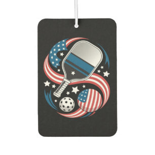 Désodorisant Pour Voiture Étoile Patriotique Rayures Drapeau USA Pickleball