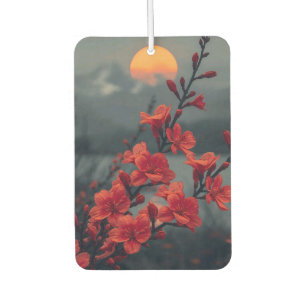 Désodorisant Pour Voiture Étui de téléphone Fleur Rouge sous la Lune Fleur