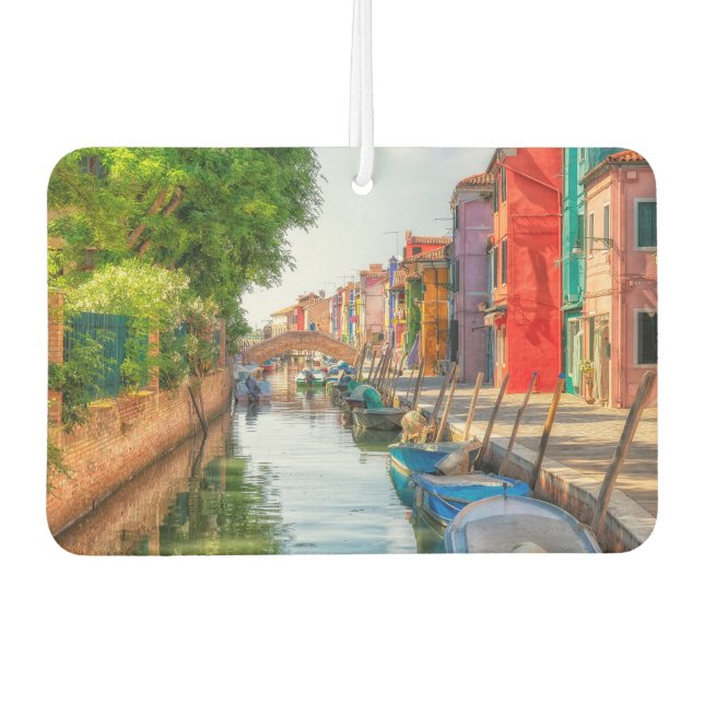 Désodorisant Pour Voiture Explorez le charme vibrant de Burano (Devant)