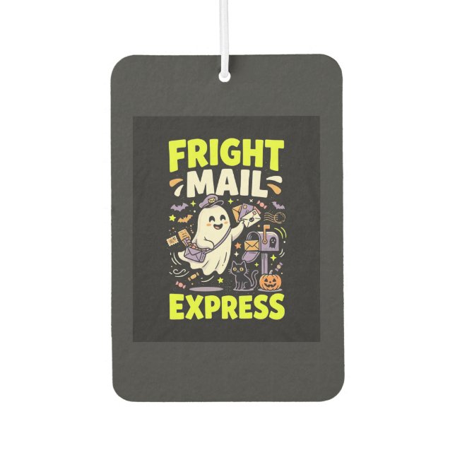 Désodorisant Pour Voiture Express Courrier d'Effroi d'Halloween (Devant)