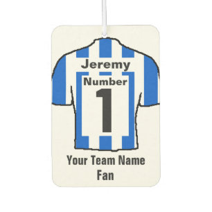 Désodorisant Pour Voiture Fan de maillots bleus et blancs