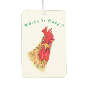 Désodorisant Pour Voiture Fantaisie Air Freshener Surpris Rooster Votre Text