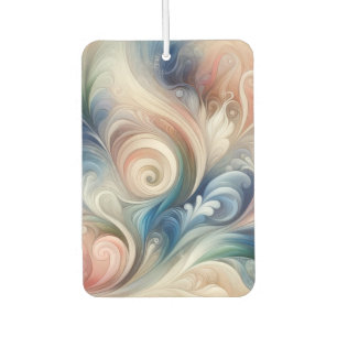 Désodorisant Pour Voiture Fantaisie florale aquarelle pastel bleu et crème