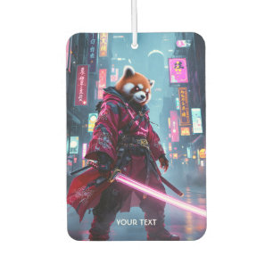 Désodorisant Pour Voiture Fantastique Panda Rouge Samouraï Mignon