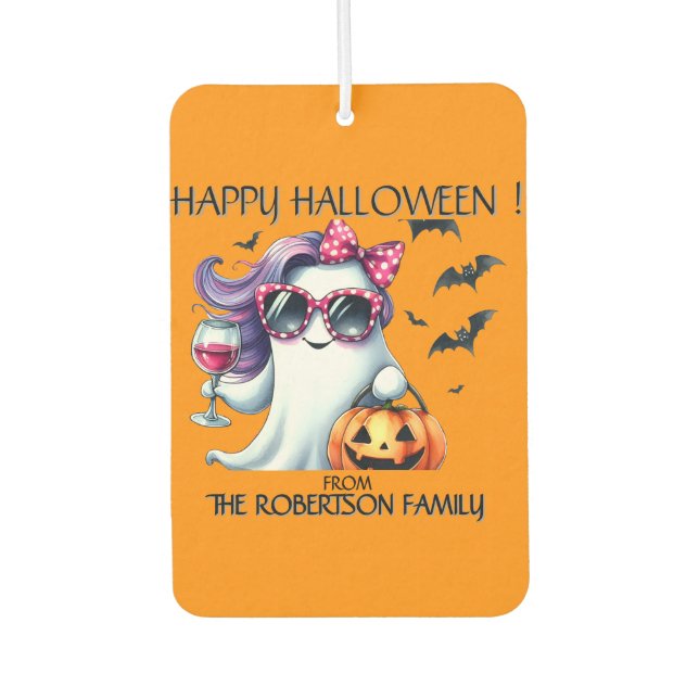 Désodorisant Pour Voiture Fantôme Féminin Épouvantable Halloween  (Devant)