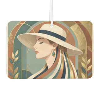 Désodorisant Pour Voiture Femme avec chapeau de soleil art déco