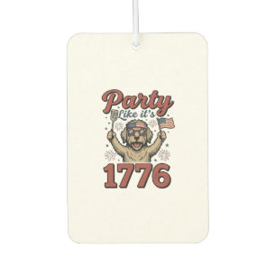 Désodorisant Pour Voiture Fête de chien patriotique comme c'est 1776 Chemise