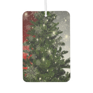 Désodorisant Pour Voiture Fête de Noël Arbre vert Rouge Argent Flèches