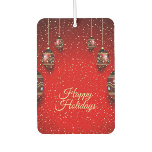 Désodorisant Pour Voiture Fête de Noël Golden Rouge Vacances d'hiver Élégant