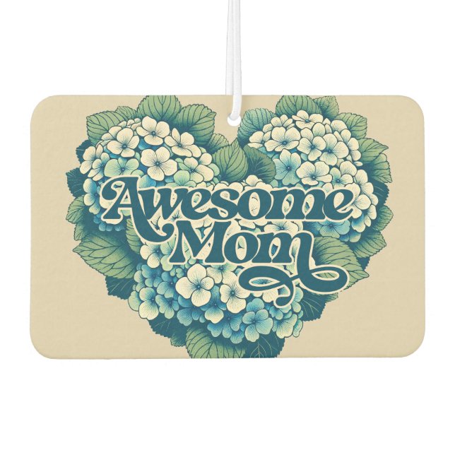 Désodorisant Pour Voiture Fête des mères de maman Hydrangeas (Devant)