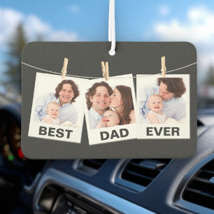 Désodorisant Pour Voiture Fête des Pères Meilleur Papa Ever 3 Collage de P
