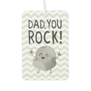 Désodorisant Pour Voiture Fête des pères Papa, tu roches drôle cool Air Fres