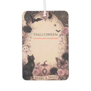 Désodorisant Pour Voiture Fête d'Halloween Élégante aux Thèmes Botaniques So
