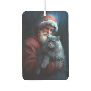 Désodorisant Pour Voiture Fête du Père Noël du chat bleu russe