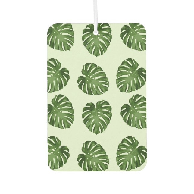 Désodorisant Pour Voiture Feuilles de palmiers, Feuilles verts, Motif tropic (Devant)
