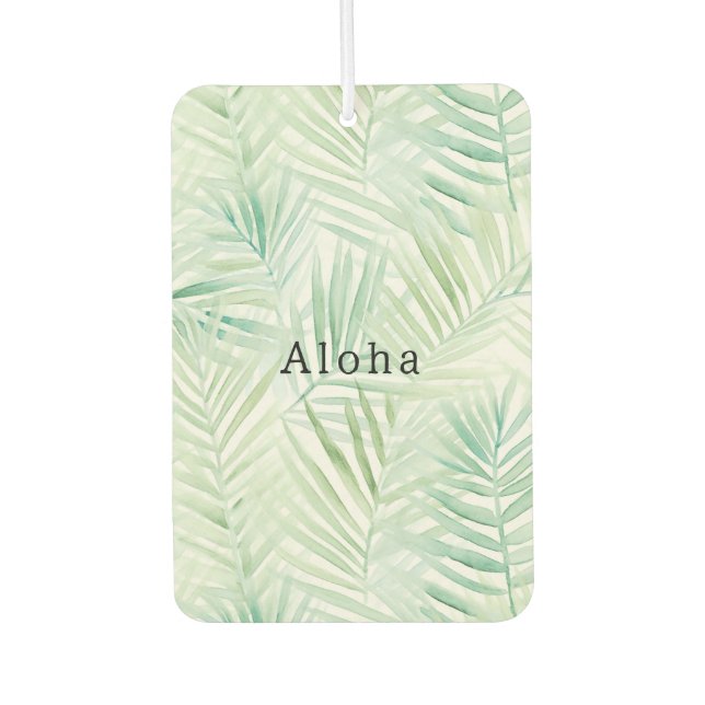 Désodorisant Pour Voiture Feuilles tropicales vertes Aloha (Devant)