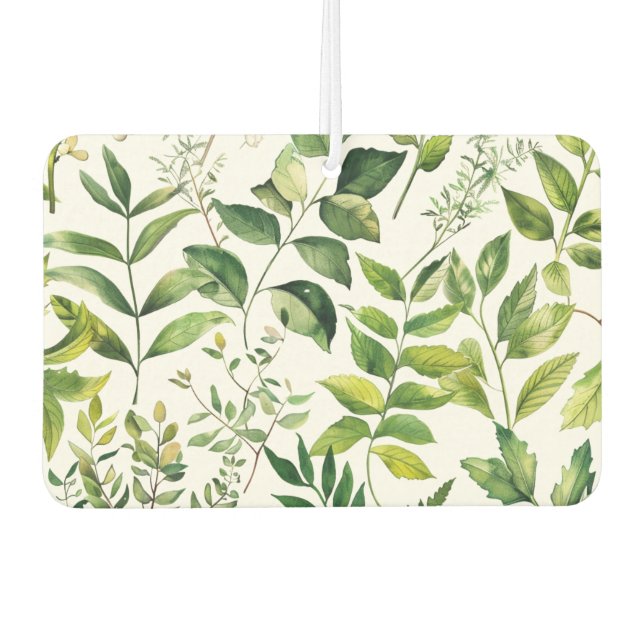 Désodorisant Pour Voiture Feuilles verts botaniques (Devant)
