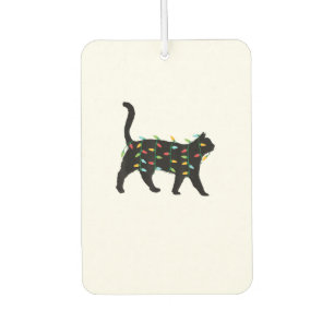 Désodorisant Pour Voiture Feux de Noël de chat Cadeau de Noël pour Amour ani
