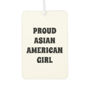 Désodorisant Pour Voiture Fier Asiatique Américaine fille, noir blanc voitur