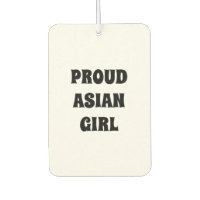 Fier asiatique fille, noir blanc voiture Air Fresh
