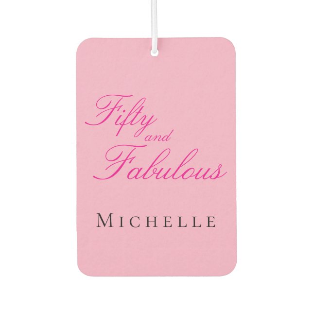 Désodorisant Pour Voiture Fifty and Fabulous Photo 50th Birthday Party (Devant)