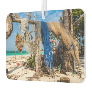 Désodorisant Pour Voiture Filets de pêche séchant sur la plage